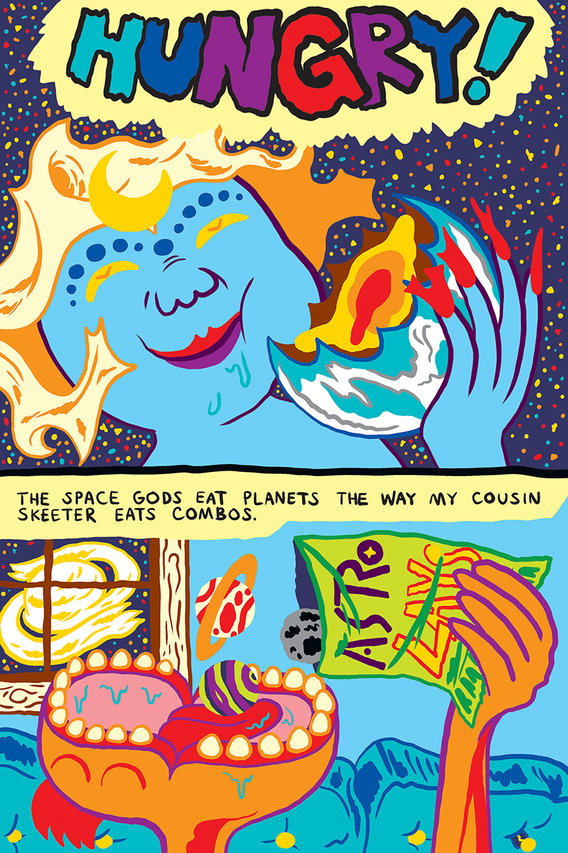 Cosmic Planet-Eating Contest comic by Mark Peters and Will Cardini page 2