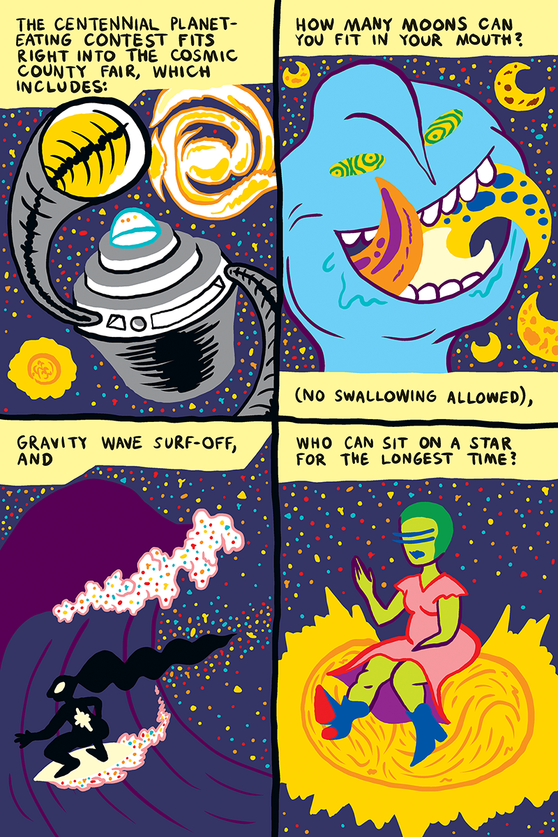Cosmic Planet-Eating Contest comic by Mark Peters and Will Cardini page 4