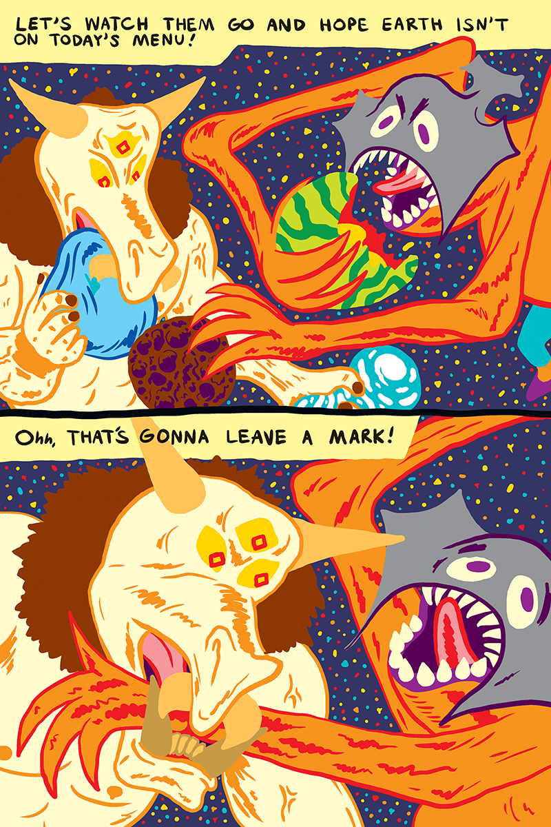 Cosmic Planet-Eating Contest comic by Mark Peters and Will Cardini page 6