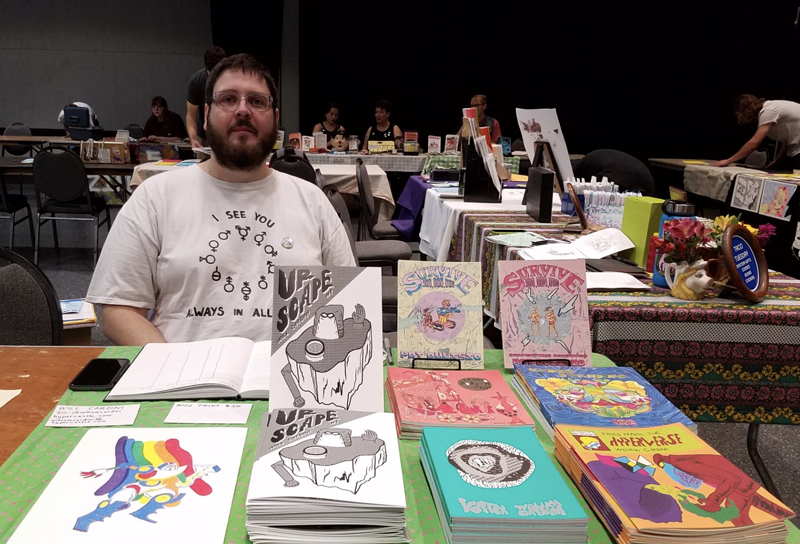 Will Cardini table at KC Zine Con 5